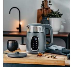 Adler Kettle with LED Display | AD 1305 | Electric | 2200 W | 1.7 L | Plastic | 360° rotational base | Grey