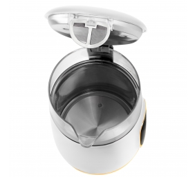 Adler Kettle with LED Display | AD 1305 | Electric | 2200 W | 1.7 L | Plastic | 360° rotational base | White/Gold