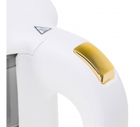 Adler Kettle with LED Display | AD 1305 | Electric | 2200 W | 1.7 L | Plastic | 360° rotational base | White/Gold