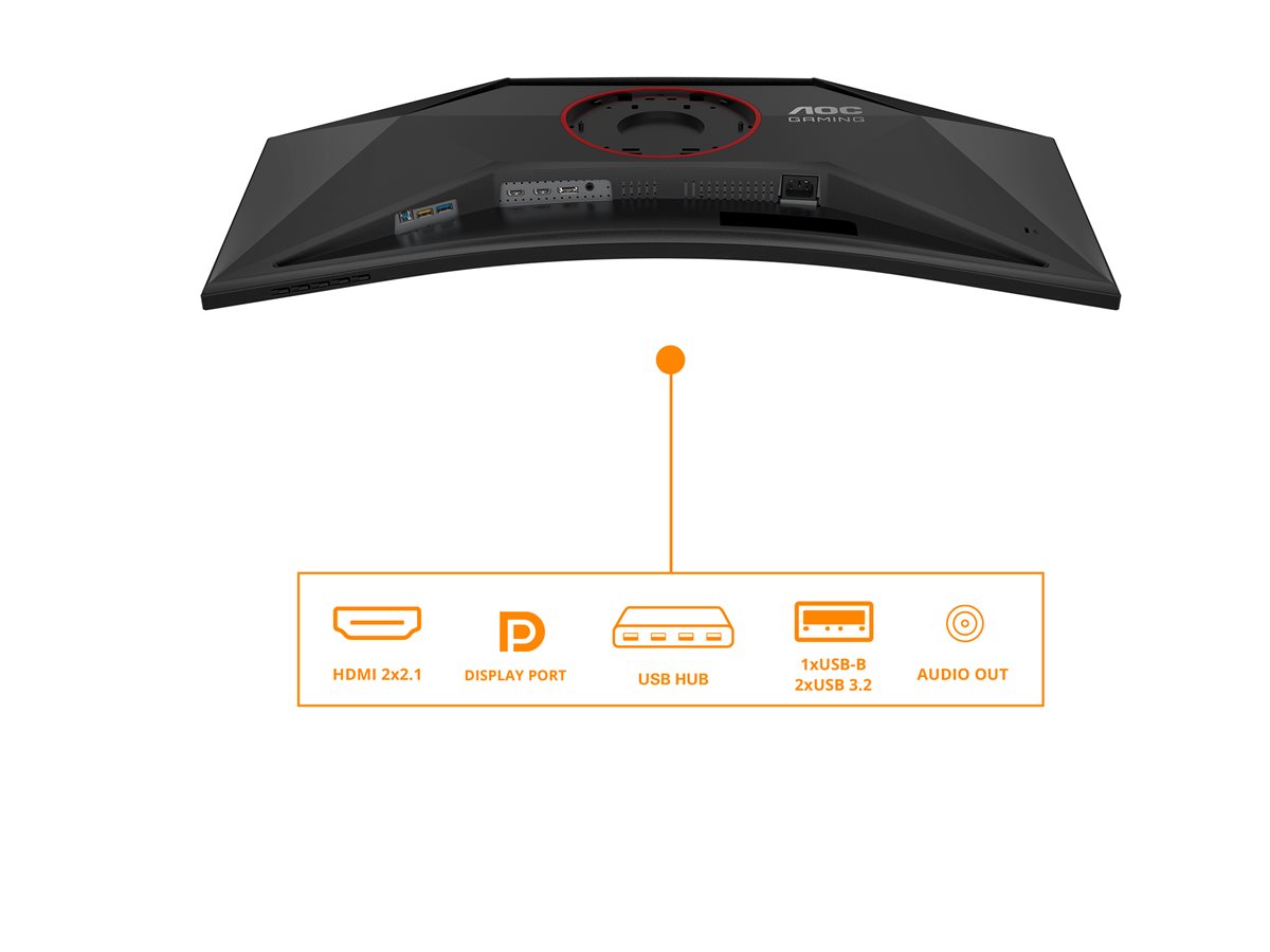 AOC CU34G4Z | 34 " | Fast VA | WQHD | 21:9 | 240 Hz | 1 ms | 3440 x 1440 pixels | 450 cd/m² | HDMI ports quantity 2 | Black