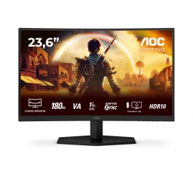 AOC | Gaming monitor | C24G42E | 24 " | VA | FHD | 16:9 | 180 Hz | 0.5 ms | 1920 x 1080 pixels | 250 cd/m² | HDMI ports quantity 2 | Black