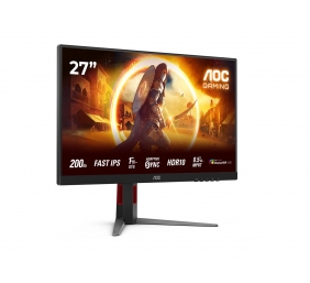 AOC | 27G4HA | 27 " | Fast IPS | FHD | 16:9 | 200 Hz | 0.5 ms | 1920 x 1080 pixels | 300 cd/m² | HDMI ports quantity 2 | Black