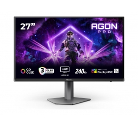 AOC | AG276UZD | 27 " | QD-OLED | UHD | 16:9 | 240 Hz | 0.03 ms | 3840 x 2160 pixels | HDMI ports quantity 2 | Black