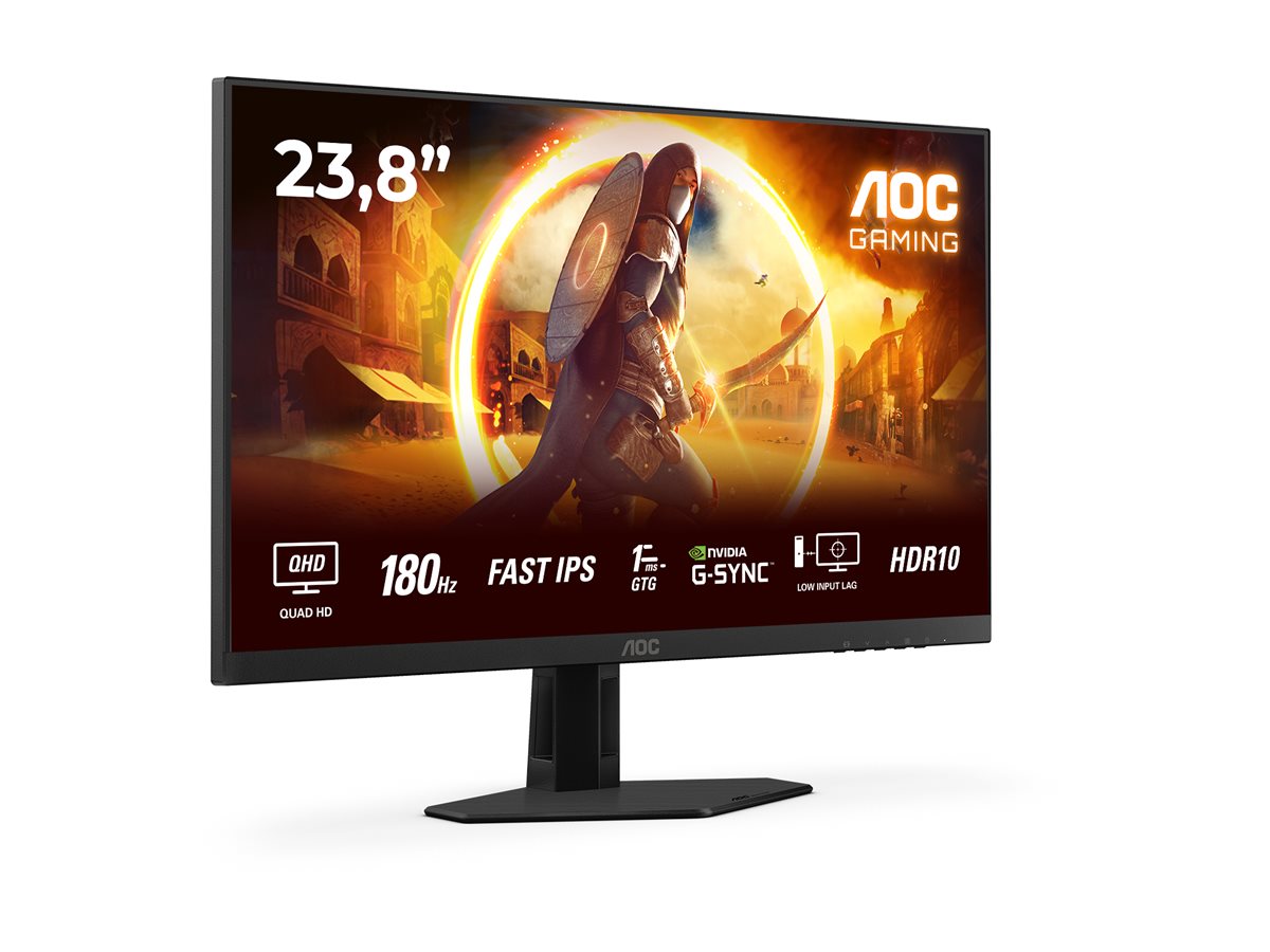 AOC AGON Q24G4RE | 24 " | Fast IPS | QHD | 16:9 | 180 Hz | 1 ms | 2560 x 1440 pixels | 300 cd/m² | HDMI ports quantity 1 | Black