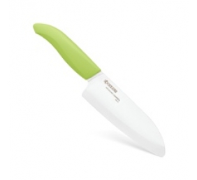 Kyocera FK140CP10NGR SANTOKU KNIFE &amp; PEELER Rinkinys, peilis (14 cm ašmenys) ir skustukas, Žalia