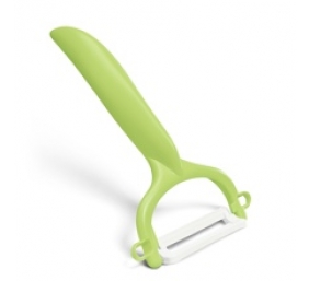 Kyocera FK140CP10NGR SANTOKU KNIFE &amp; PEELER Rinkinys, peilis (14 cm ašmenys) ir skustukas, Žalia