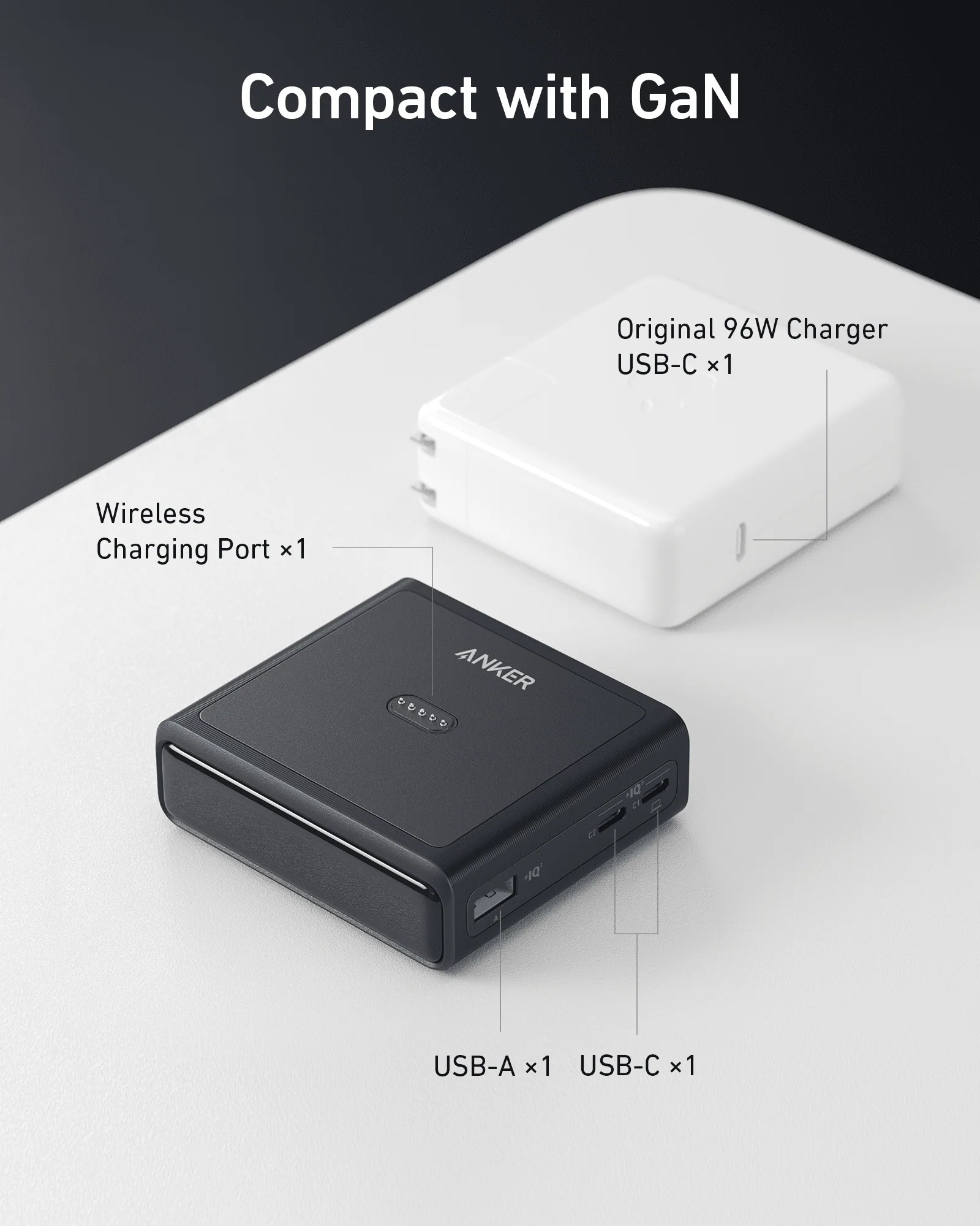 Anker Prime Charging Base for Power Bank, 100W | A1902311 | Black