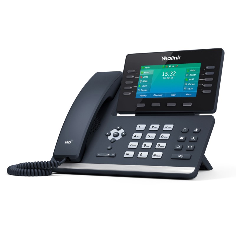 Yealink | Prime Business Phone to Deliver Optimum Desktop Productivity | SIP-T54W | Built-in display | Black | Speakerphone