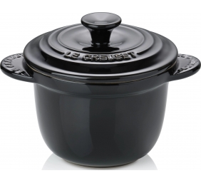 Le Creuset | Cocotte Every Mini Pot | 0.45 L | Stoneware | Black | Dishwasher proof | Lid included