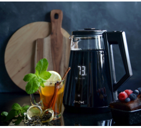 Sourcing | Kettle with temperature control | PSC-111/B | Electric | 1700 W | 1.7 L | Plastic/Glass | 360° rotational base | Black
