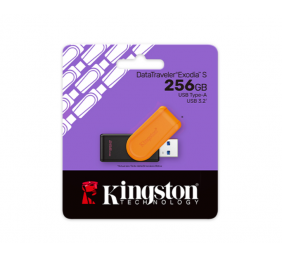 Kingston USB Flash Drive | DataTraveler Exodia S | 256 GB | USB 3.2 Gen 1 | Black/Orange