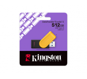 Kingston USB Flash Drive | DataTraveler Exodia S | 512 GB | USB 3.2 Gen 1 | Black/Yellow