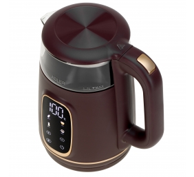 Adler Kettle with LED Display | AD 1305 | Electric | 2200 W | 1.7 L | Plastic | 360° rotational base | Burgundy