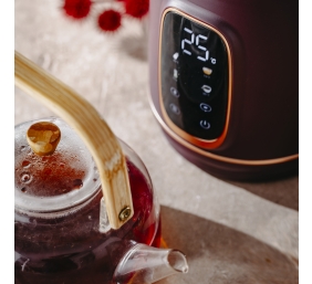 Adler Kettle with LED Display | AD 1305 | Electric | 2200 W | 1.7 L | Plastic | 360° rotational base | Burgundy