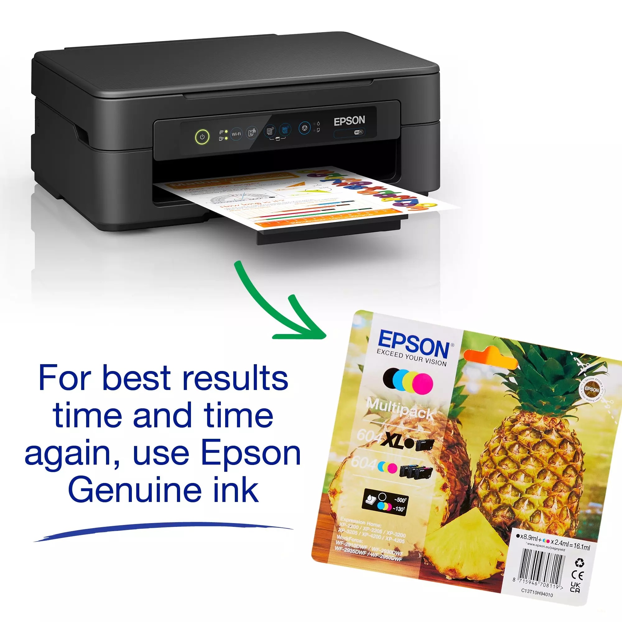 Epson Expression Home XP-2205 | Inkjet | Colour | A4 | Wi-Fi | Black