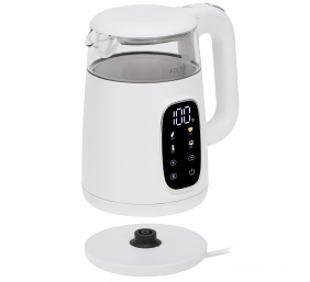 Adler Kettle with LED Display | AD 1305 | Electric | 2200 W | 1.7 L | Plastic | 360° rotational base | White/Silver