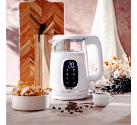 Adler Kettle with LED Display | AD 1305 | Electric | 2200 W | 1.7 L | Plastic | 360° rotational base | White/Silver