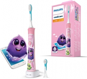 Philips | Electric toothbrush | HX6352/42 | Rechargeable | For kids | Number of brush heads included 2 | Number of teeth brushing modes 2 | Sonic technology | Pink