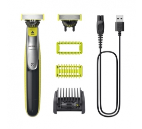 Philips OneBlade 360 QP2834/23 Veido ir kūno plaukų skustuvas / kirpimo mašinėlė, Grey/Lime