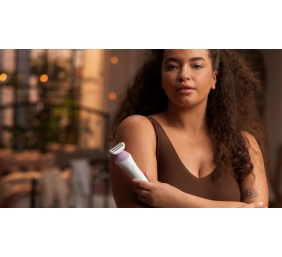 Philips Lady Shaver 6000 Series BRL136/00 Wet &amp; Dry Belaidis skustuvas, White/Lilac
