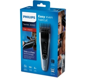 Philips 3000 Series HC3530/15 Plaukų kirpimo mašinėlė, Juoda/Mėlyna