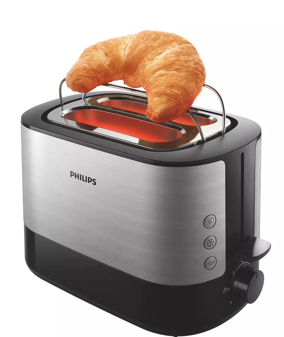 Philips | Toaster | HD2637/90 Viva Collection | Number of slots 2 | Housing material  Metal/Plastic | Black