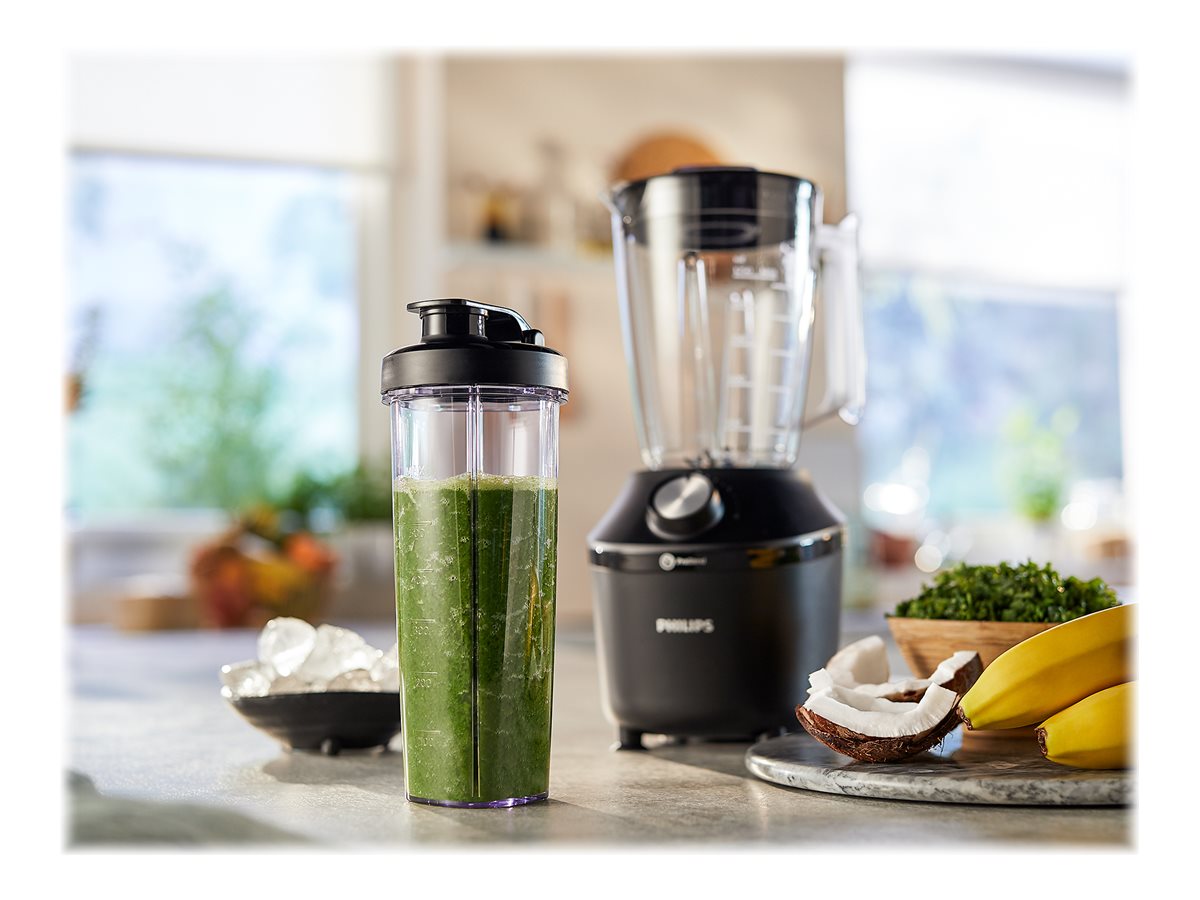 Philips Blender | HR2291/01 3000 Series | Tabletop | 600 W | Jar material Glass | Jar capacity 2 L | Ice crushing | Black