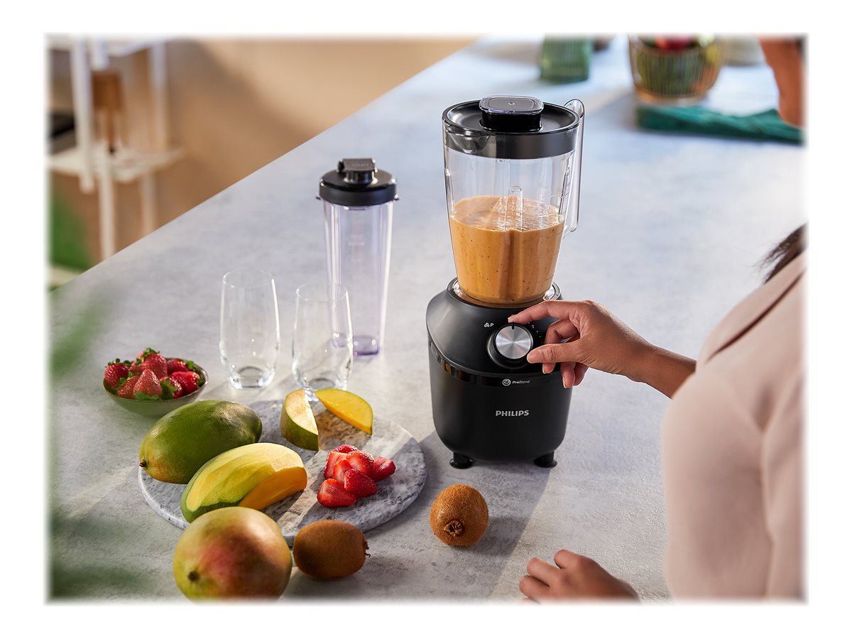 Philips Blender | HR2291/01 3000 Series | Tabletop | 600 W | Jar material Glass | Jar capacity 2 L | Ice crushing | Black