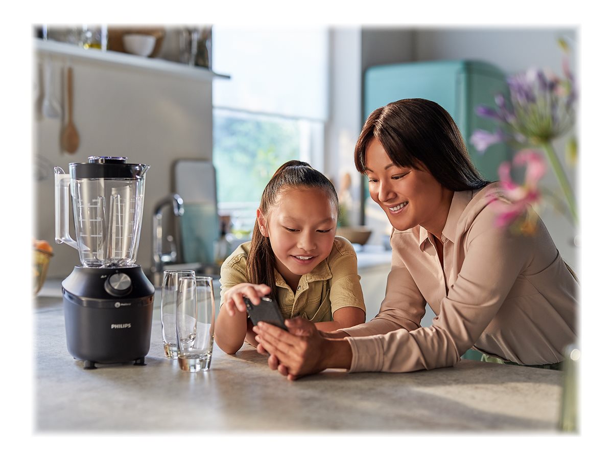 Philips Blender | HR2291/01 3000 Series | Tabletop | 600 W | Jar material Glass | Jar capacity 2 L | Ice crushing | Black