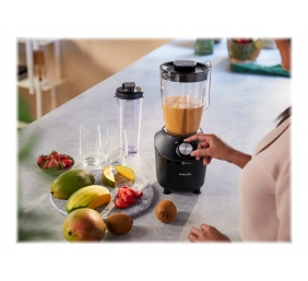 Philips Blender | HR2291/01 3000 Series | Tabletop | 600 W | Jar material Glass | Jar capacity 2 L | Ice crushing | Black