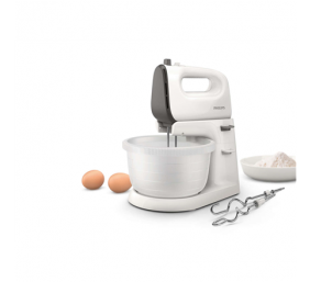 Philips | Mixer | Viva Collection HR3745/00 | Mixer with bowl | 450 W | Number of speeds 5 | Turbo mode | White