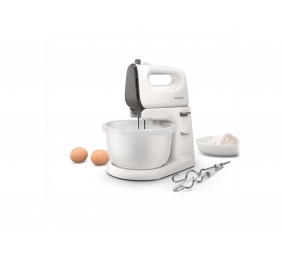 Philips | Mixer | Viva Collection HR3745/00 | Mixer with bowl | 450 W | Number of speeds 5 | Turbo mode | White