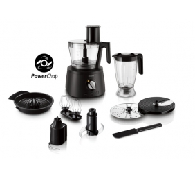 Philips 7000 Series HR7776/90 Virtuvinis kombainas, 3.4 L, 1300 W, Juoda