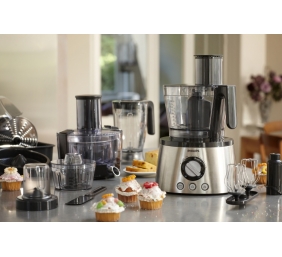 Philips 7000 Series HR7778/00 Virtuvinis kombainas, 3.4 L, 1300 W, Juoda/Sidabrinė