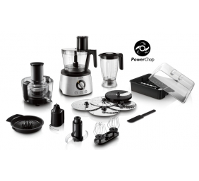 Philips 7000 Series HR7778/00 Virtuvinis kombainas, 3.4 L, 1300 W, Juoda/Sidabrinė