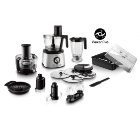 Philips 7000 Series HR7778/00 Virtuvinis kombainas, 3.4 L, 1300 W, Juoda/Sidabrinė
