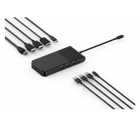 Kensington UH1500P EQ Jungčių stotelė, USB-C 5Gbps Triple Video, Juoda