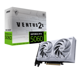 MSI GeForce RTX 5060 8G VENTUS 2X OC WHITE | NVIDIA | 8 GB | GeForce RTX 5060 | GDDR7 | HDMI ports quantity 1 | PCI Express Gen 5 x16 (uses x8)