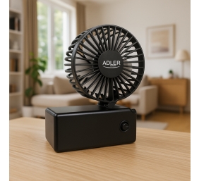 Adler Foldable mini fan | AD 7336 | Desk fan | Black | Diameter 6.5 cm | Number of speeds 1