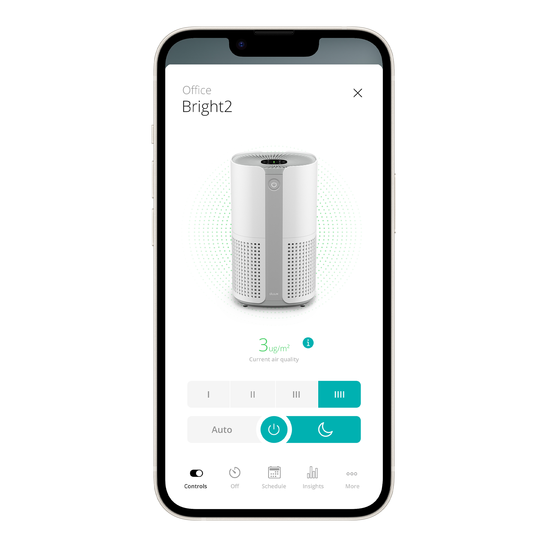 Duux Smart Air Purifier | Bright 2 | 22 W | Suitable for rooms up to 42 m² | White