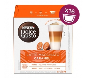 Nescafe Dolce Gusto Caramel Latte Macchiato kava, 16 kapsulių dėžutėje