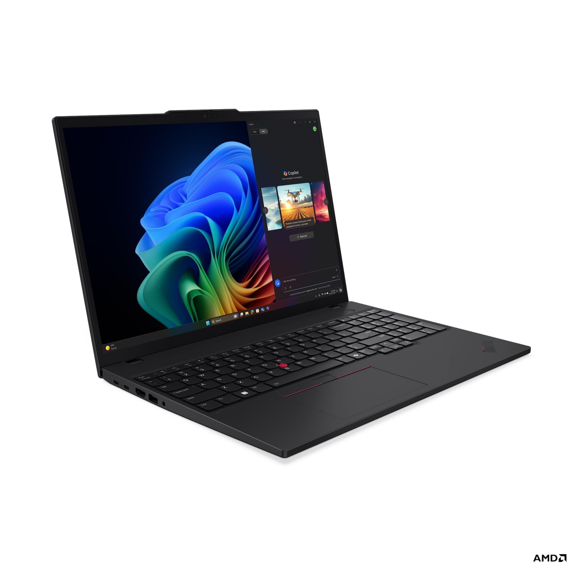 Lenovo ThinkPad T16 G4 AMD | Black | 16 " | IPS | WUXGA | 1920 x 1200 pixels | Anti-glare | AMD Ryzen AI 7 PRO | 350 | 32 GB | SO-DIMM DDR5 | Solid-state drive capacity 1000 GB | AMD Radeon 860M Graphics | Windows 11 Pro | 802.11be | Bluetooth version 5.4