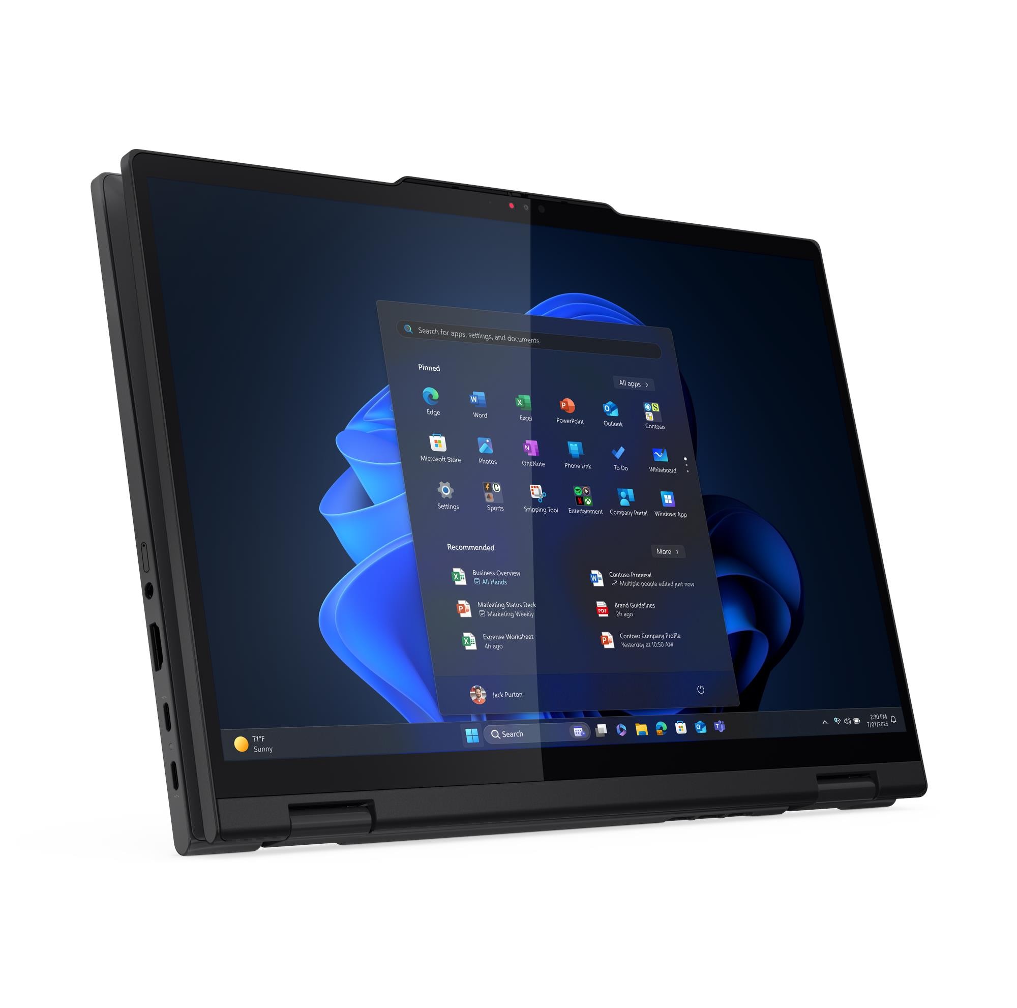 Lenovo ThinkPad T14s 2-in-1 G1 | Black | 14 " | IPS | Touchscreen | WUXGA | 1920 x 1200 pixels | Intel Core Ultra 5 | 225U | 16 GB | Soldered LPDDR5x | Solid-state drive capacity 512 GB | Intel Graphics | Windows 11 Pro | 802.11ax | Bluetooth version 5.3 