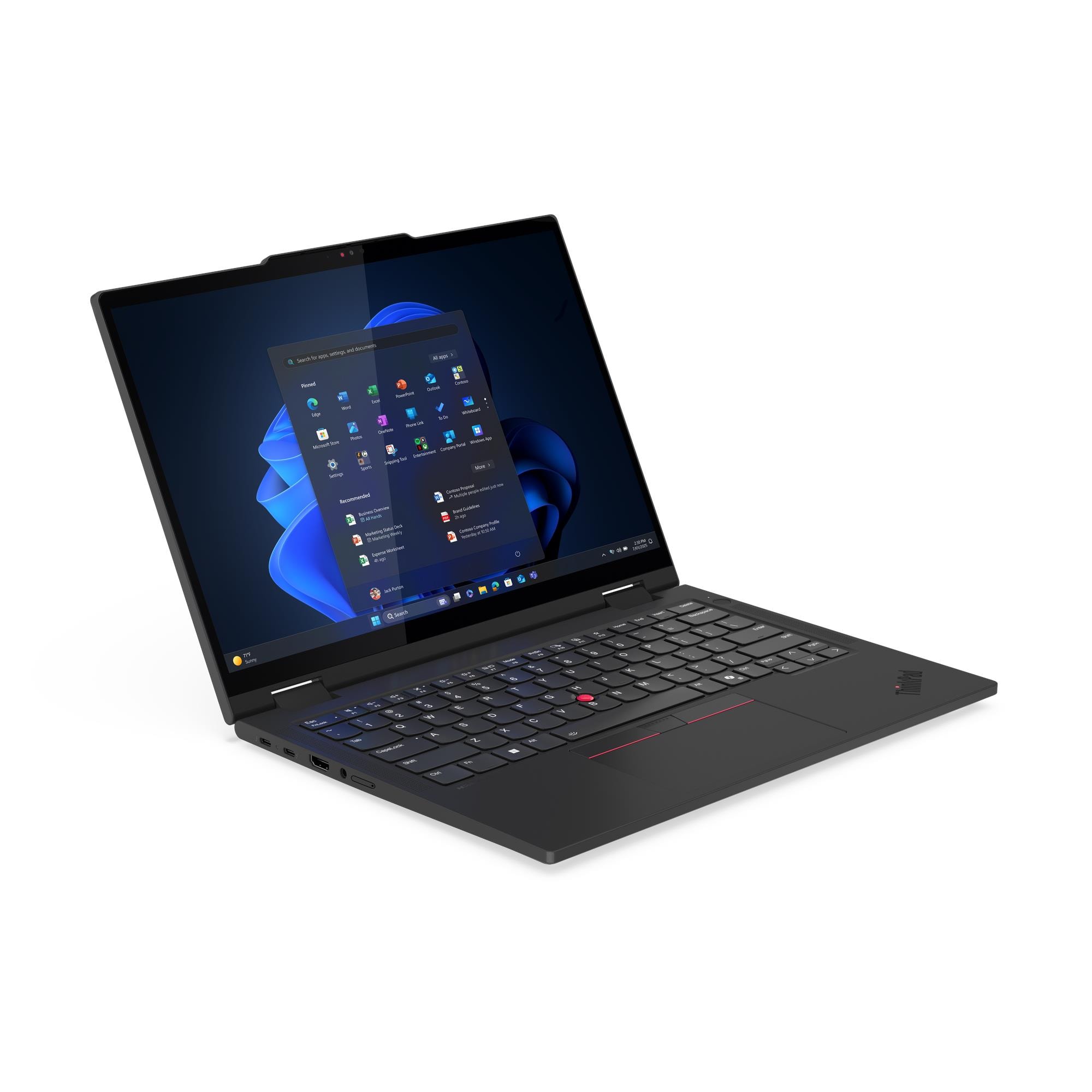 Lenovo ThinkPad T14s 2-in-1 G1 | Black | 14 " | IPS | Touchscreen | WUXGA | 1920 x 1200 pixels | Intel Core Ultra 5 | 225U | 16 GB | Soldered LPDDR5x | Solid-state drive capacity 512 GB | Intel Graphics | Windows 11 Pro | 802.11ax | Bluetooth version 5.3 
