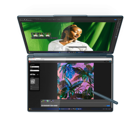 Lenovo Yoga Book 9 14IAH10 | Tidal Teal | 2x14 " | OLED | Touchscreen | 2.8K WQXGA+ | 2880 x 1800 pixels | Glossy | Intel Core Ultra 7 | 255H | 32 GB | Soldered LPDDR5x | Solid-state drive capacity 1000 GB | Intel Arc Graphics | Windows 11 Pro | 802.11be 