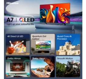 Hisense 55A7NQ | 55 | Smart TV | VIDAA | UHD | Black