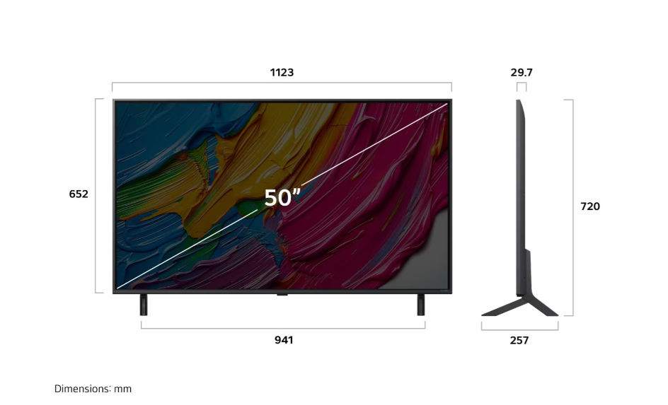 LG 50QNED80A3A | 50 | Smart TV | webOS 25 | UHD | Black
