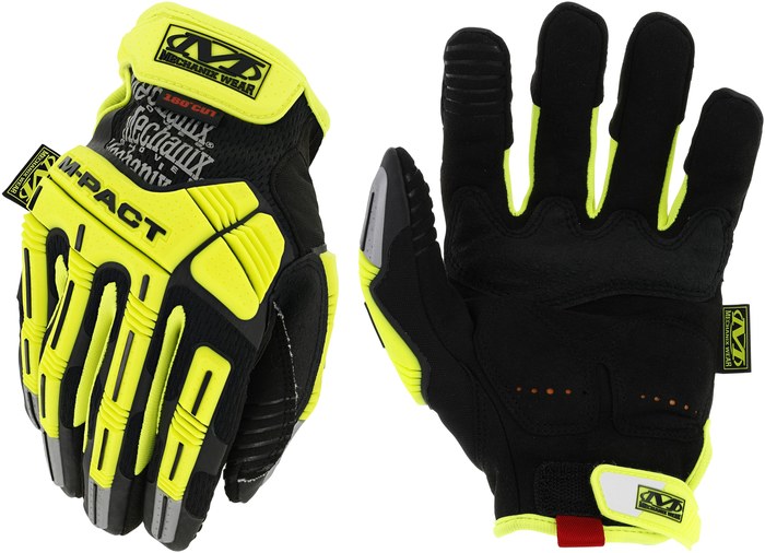 SourcingHi-Viz M-Pact E5 Fluorescent Yellow Large TPR Work Gloves - ANSI A5 Cut ResistanceSMP-C91-010
