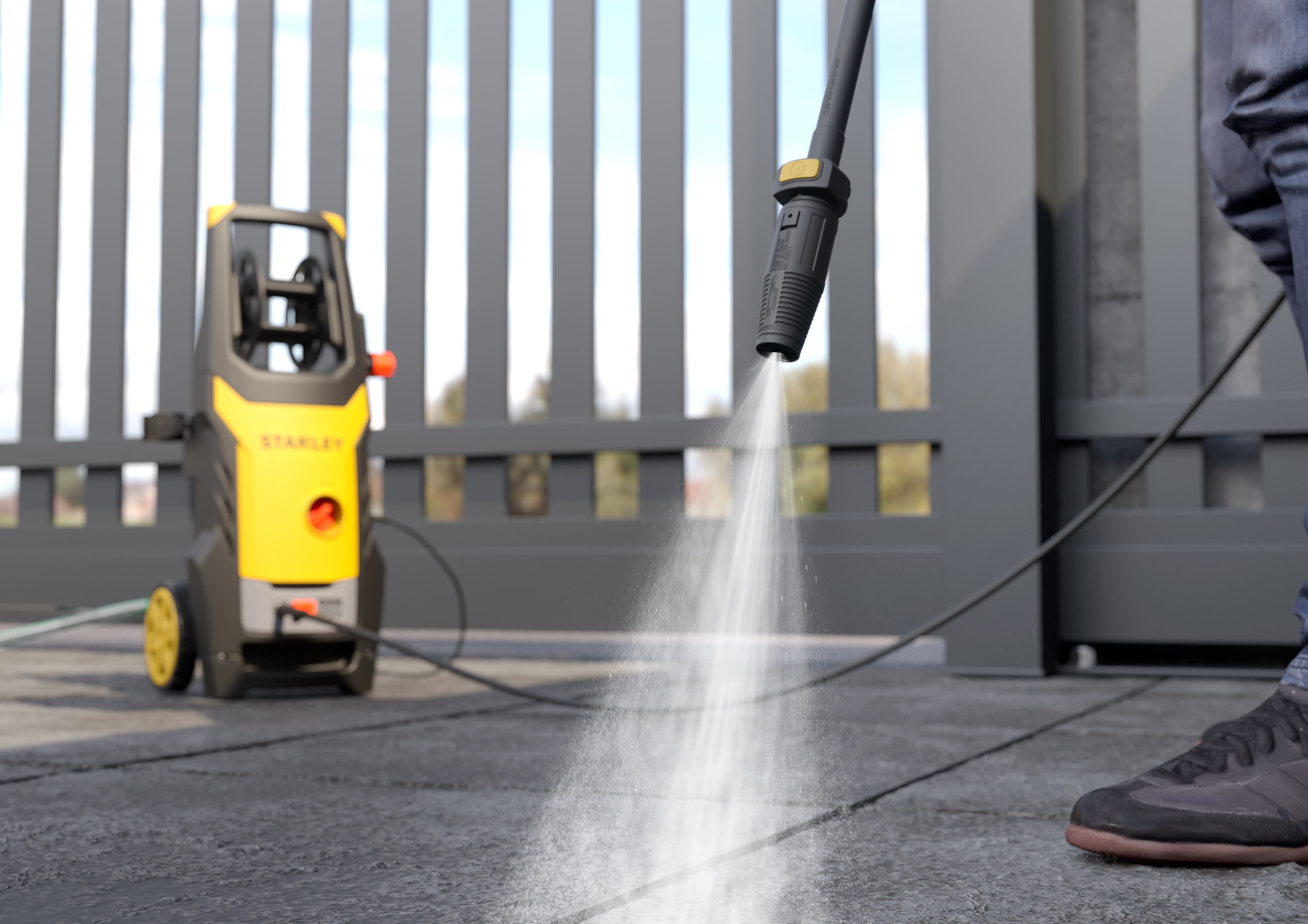 STANLEY SXPW16PE High Pressure Washer with Patio Cleaner (1600 W, 125 bar, 420 l/h) | Stanley 1600 W | 125 bar | 420 l/h