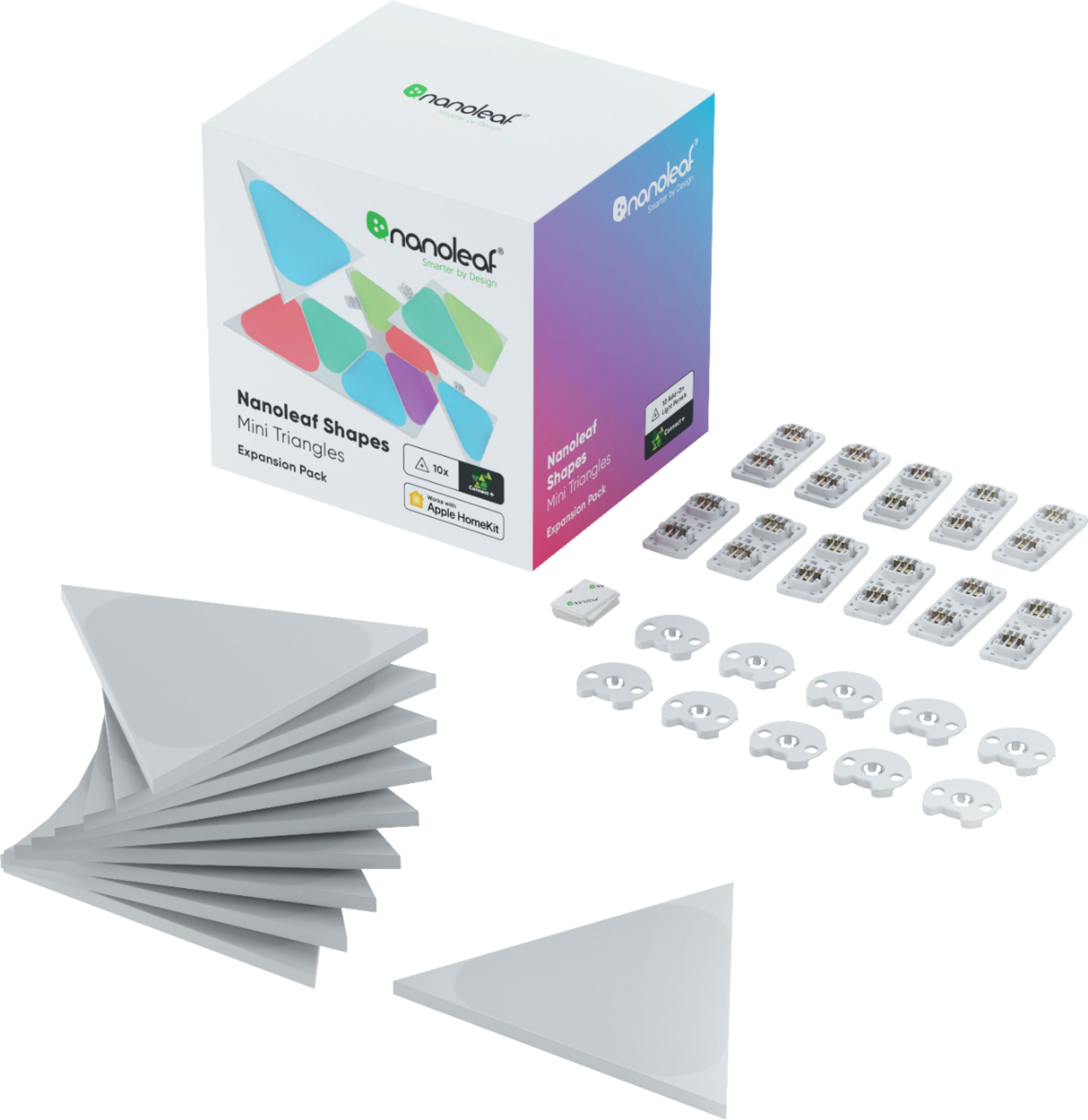 Nanoleaf|Shapes Triangles Mini Expansion Pack (10 panels)|1 x 0.54 W|16M+ colours|2.4GHz WiFi b/g/n;